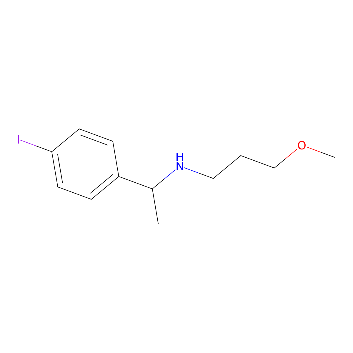 [1-(4-Iodophenyl)ethyl](3-methoxypropyl)amine molecular structure, CAS 1157743-79-7