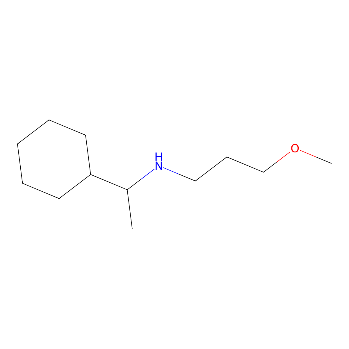 (1-Cyclohexylethyl)(3-methoxypropyl)amine molecular structure, CAS 1157744-24-5
