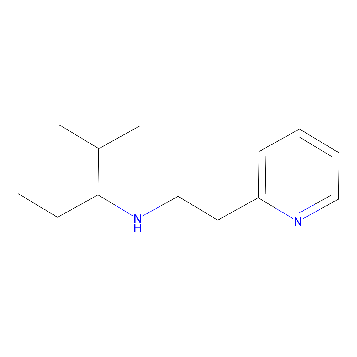 (2-Methylpentan-3-yl)[2-(pyridin-2-yl)ethyl]amine molecular structure, CAS 1157765-99-5