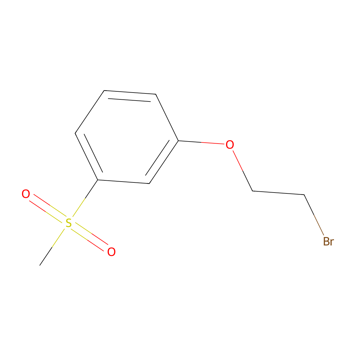 1-(2-Bromoethoxy)-3-methanesulfonylbenzene molecular structure, CAS 1157773-61-9