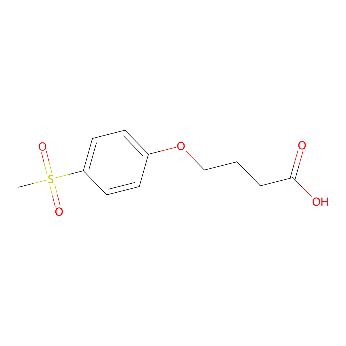 4-(4-Methanesulfonylphenoxy)butanoic acid molecular structure, CAS 1157776-47-0