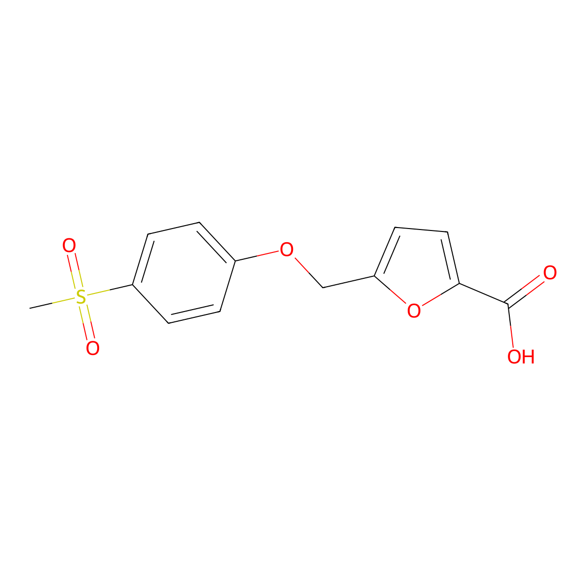 5-(4-Methanesulfonylphenoxymethyl)furan-2-carboxylic acid molecular structure, CAS 1157777-00-8