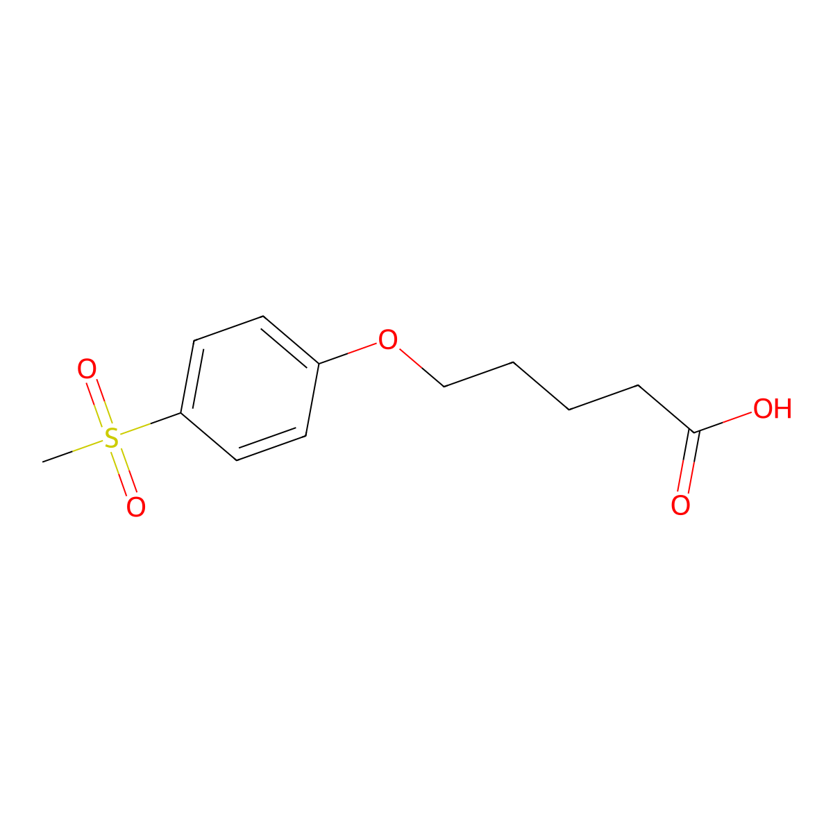 5-(4-Methanesulfonylphenoxy)pentanoic acid molecular structure, CAS 1157777-51-9