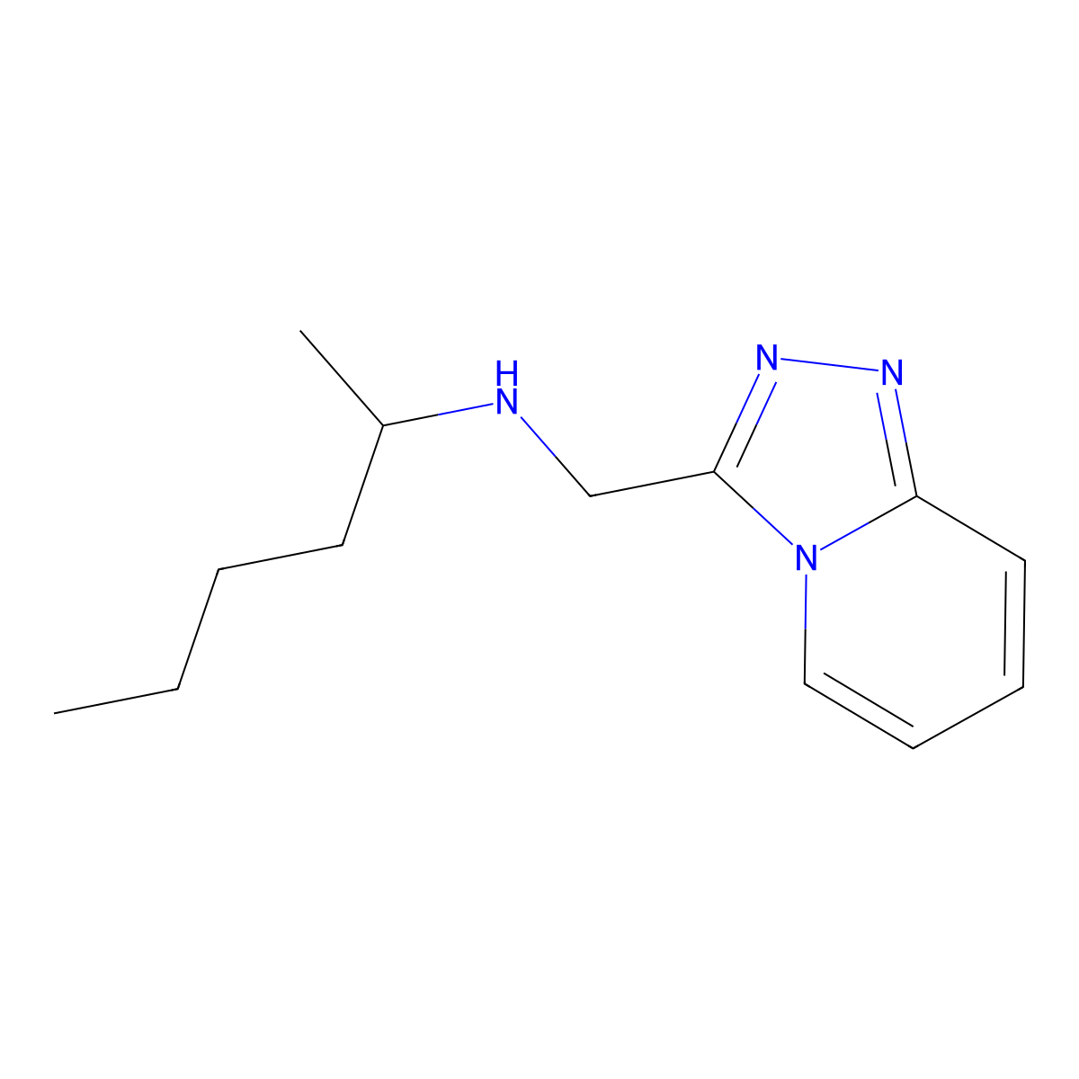 (Hexan-2-yl)({[1,2,4]triazolo[4,3-a]pyridin-3-yl}methyl)amine molecular structure, CAS 1157784-63-8