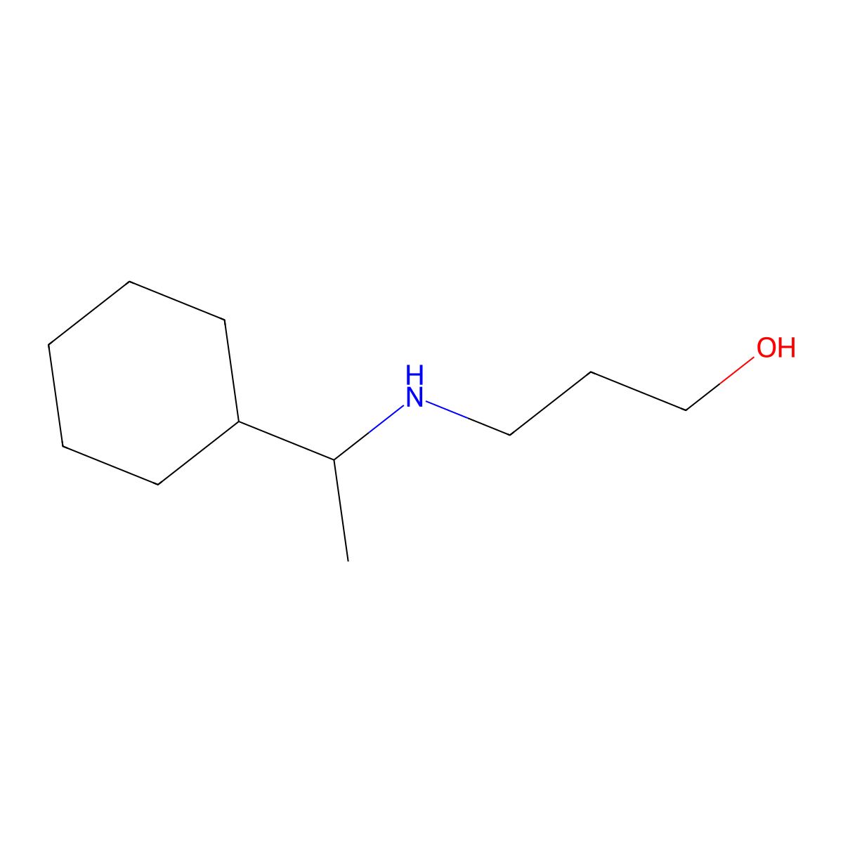 3-[(1-Cyclohexylethyl)amino]propan-1-ol molecular structure, CAS 1157791-77-9