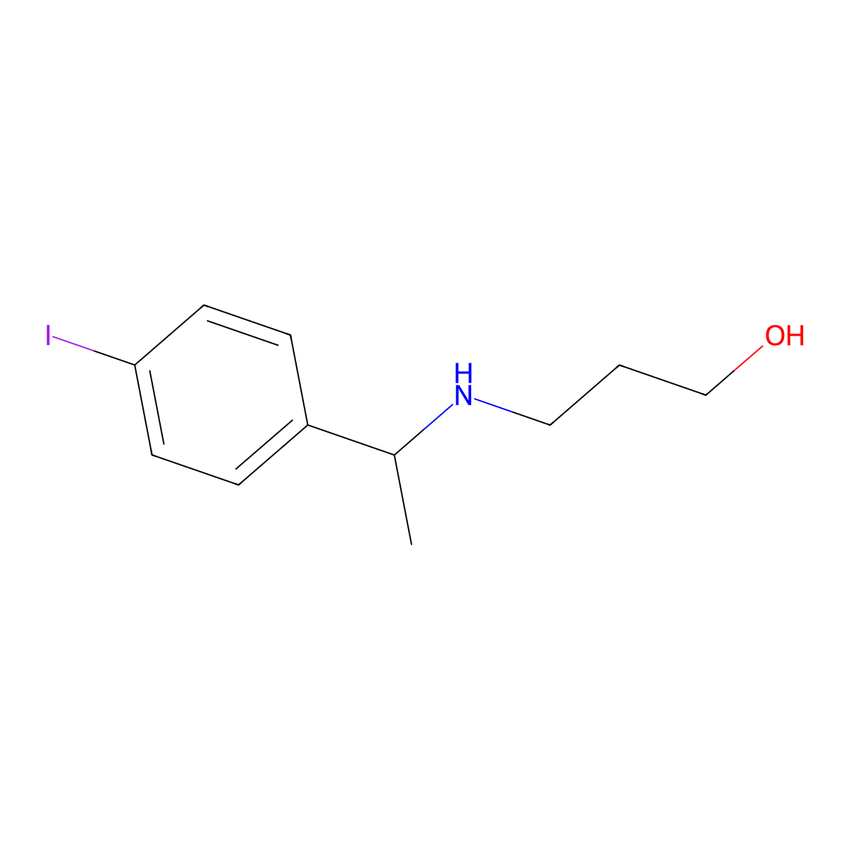 3-{[1-(4-Iodophenyl)ethyl]amino}propan-1-ol molecular structure, CAS 1157795-43-1