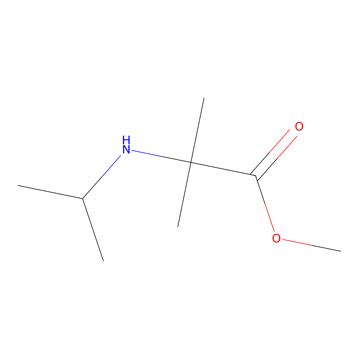 Methyl 2-methyl-2-[(propan-2-yl)amino]propanoate molecular structure, CAS 1157807-63-0