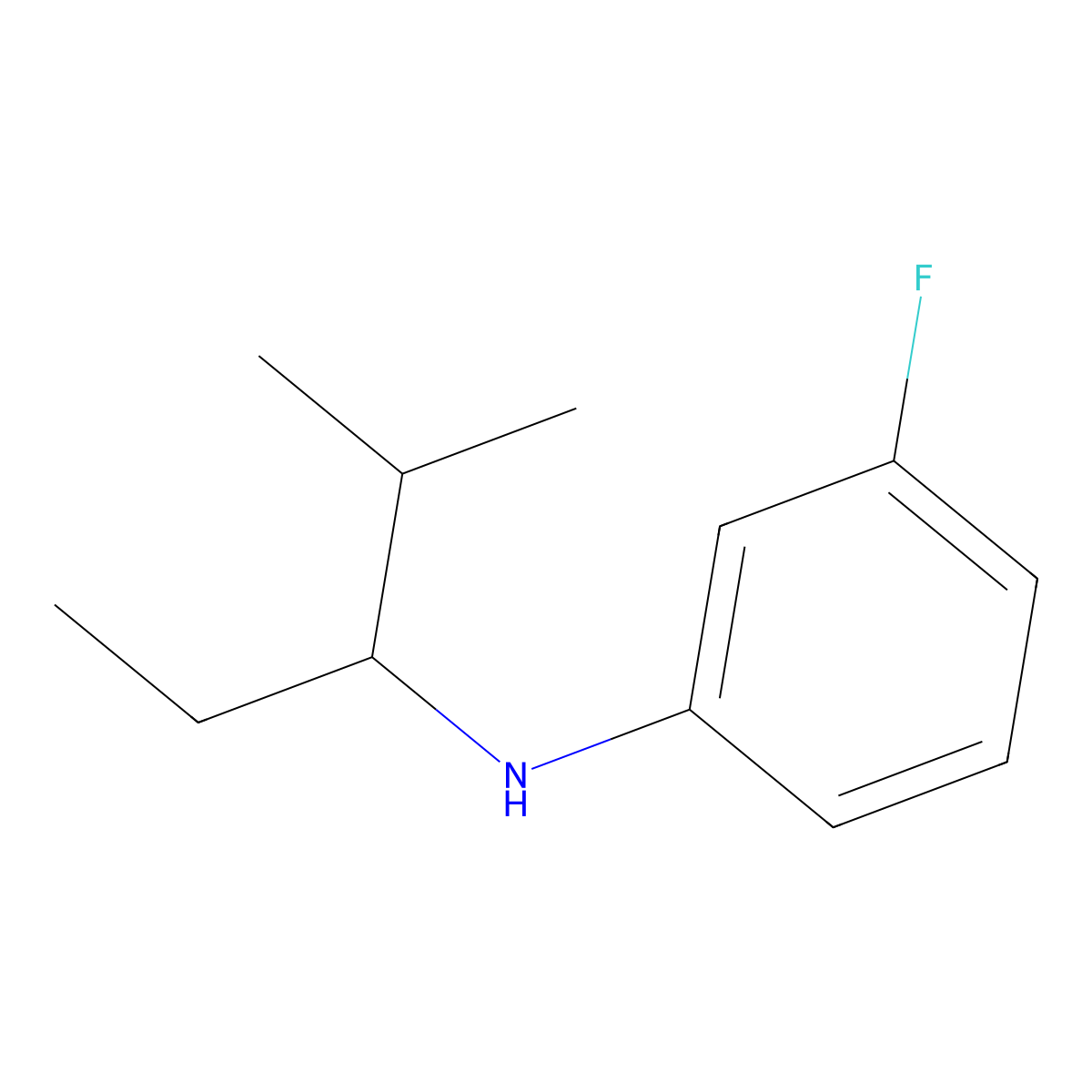 3-fluoro-N-(2-methylpentan-3-yl)aniline molecular structure, CAS 1157812-75-3