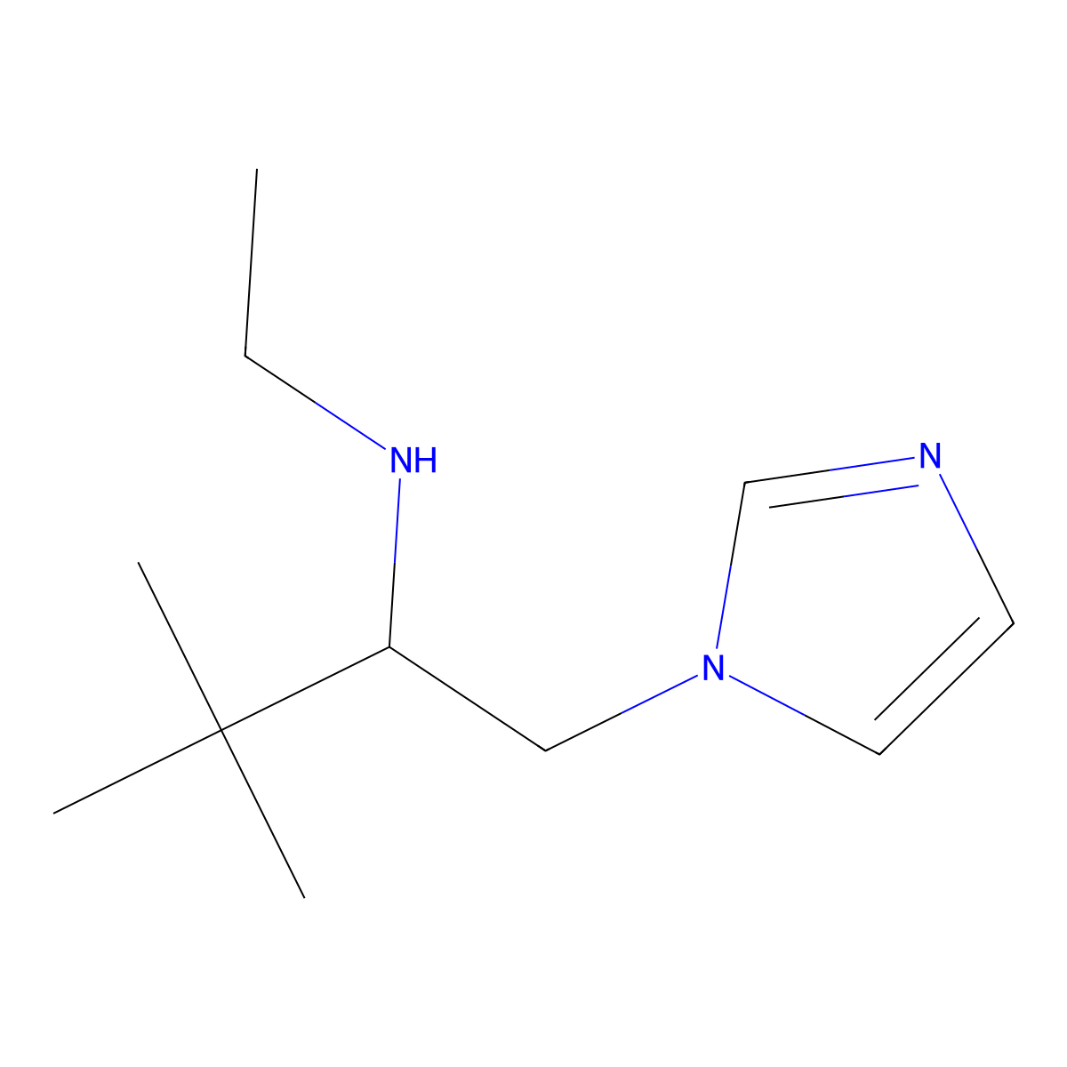 ethyl[1-(1H-imidazol-1-yl)-3,3-dimethylbutan-2-yl]amine molecular structure, CAS 1157816-10-8