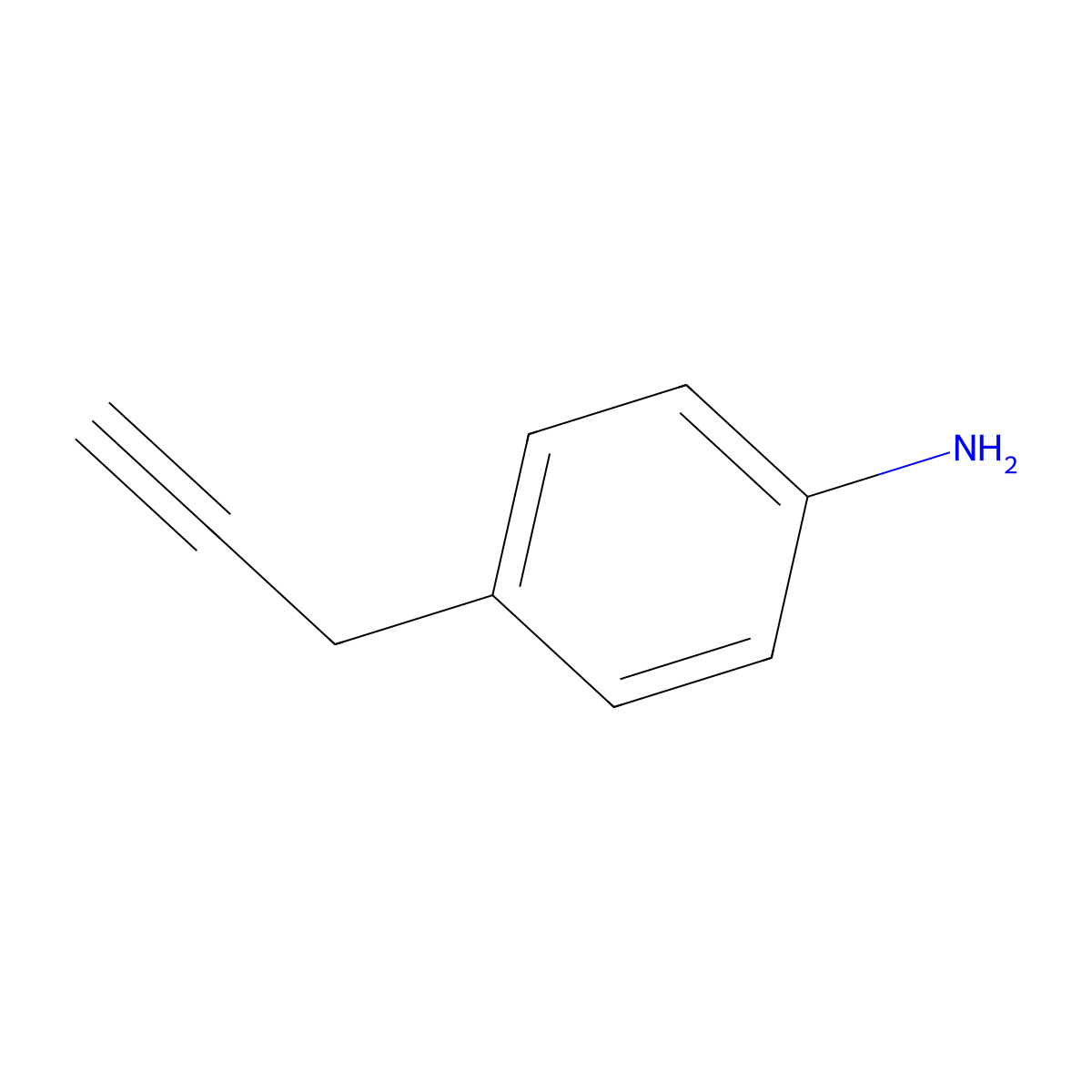 4-Prop-2-ynyl-phenylamine molecular structure, CAS 115784-55-9