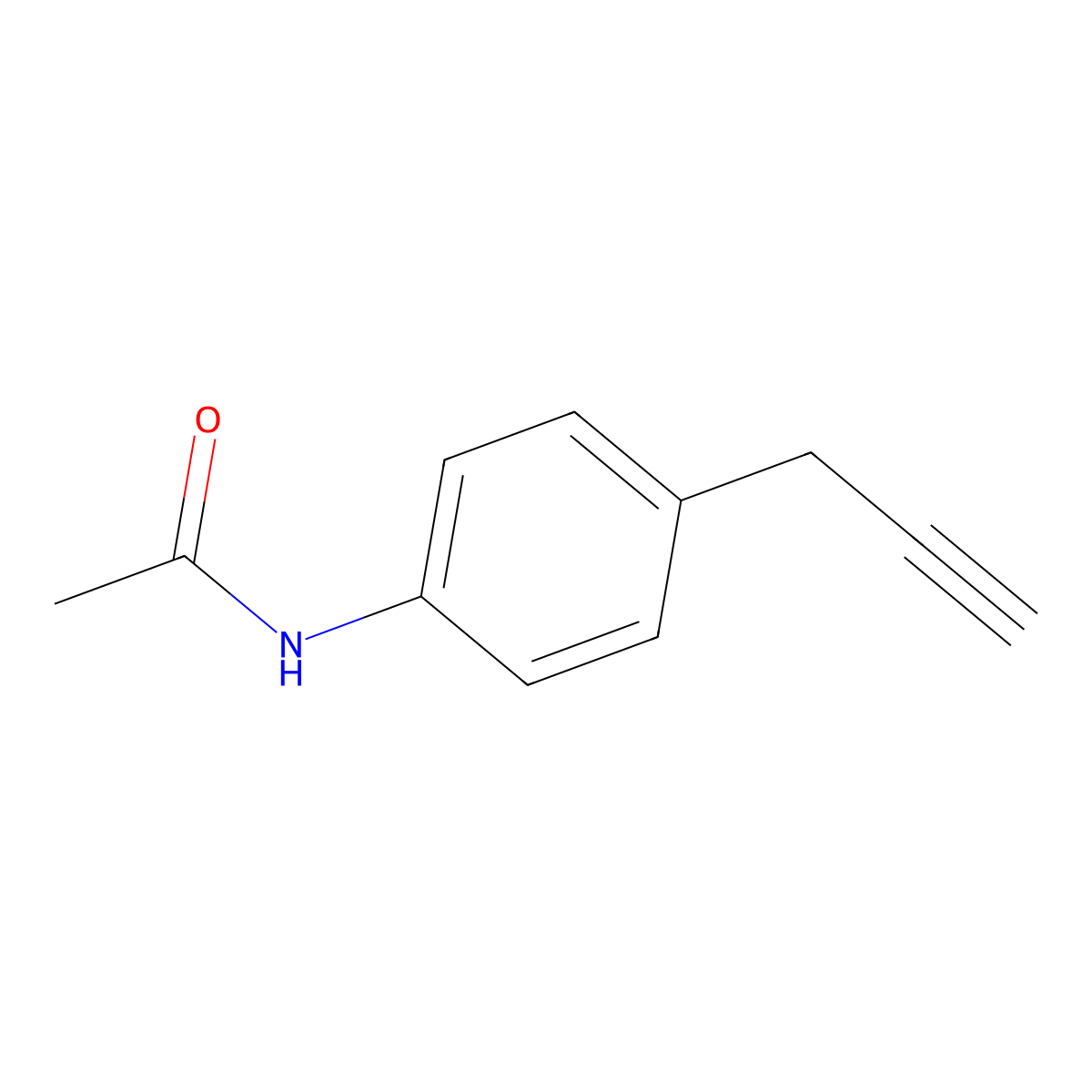 N-(4-(Prop-2-yn-1-yl)phenyl)acetamide molecular structure, CAS 115784-56-0