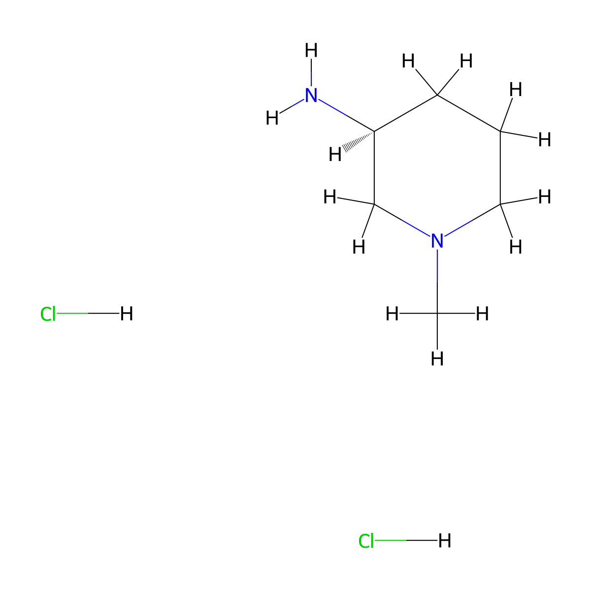 (3S)-1-methylpiperidin-3-amine dihydrochloride molecular structure, CAS 1157849-51-8