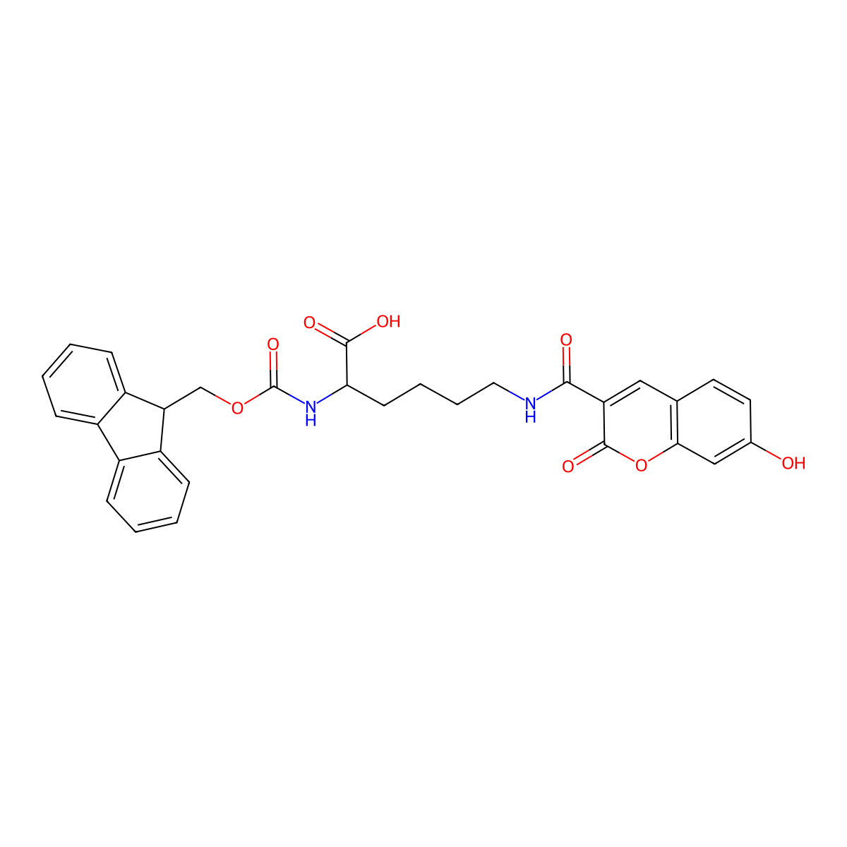 Fmoc-Lys(HOC)-OH molecular structure, CAS 1157859-84-1