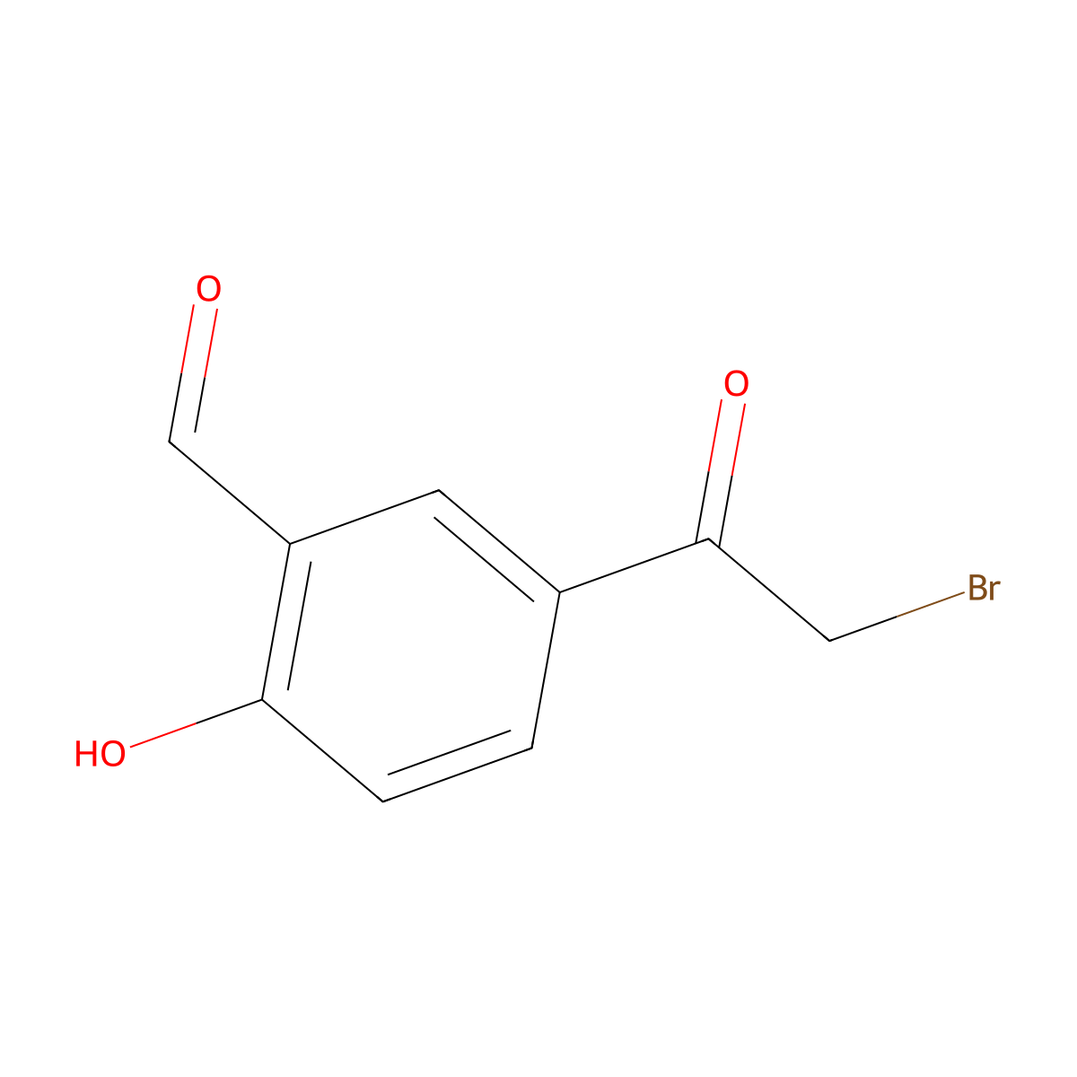 5-(2-Bromoacetyl)-2-hydroxybenzaldehyde molecular structure, CAS 115787-50-3