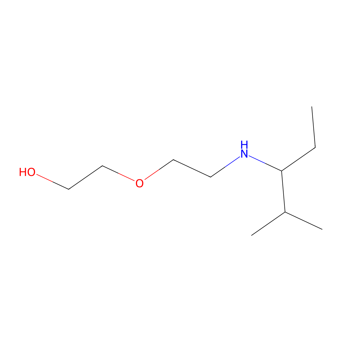 2-{2-[(2-Methylpentan-3-yl)amino]ethoxy}ethan-1-ol molecular structure, CAS 1157887-96-1
