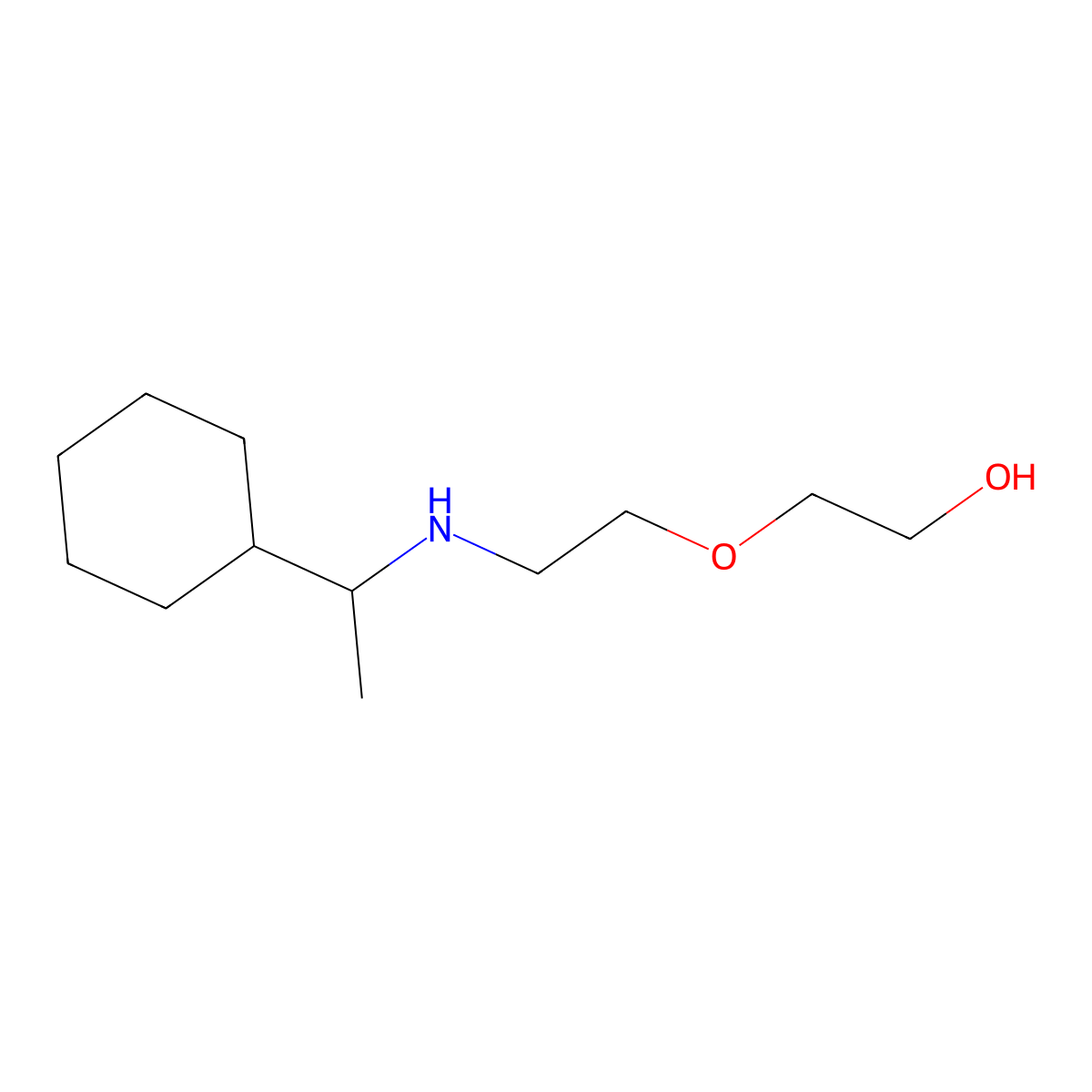 2-{2-[(1-Cyclohexylethyl)amino]ethoxy}ethan-1-ol molecular structure, CAS 1157888-23-7