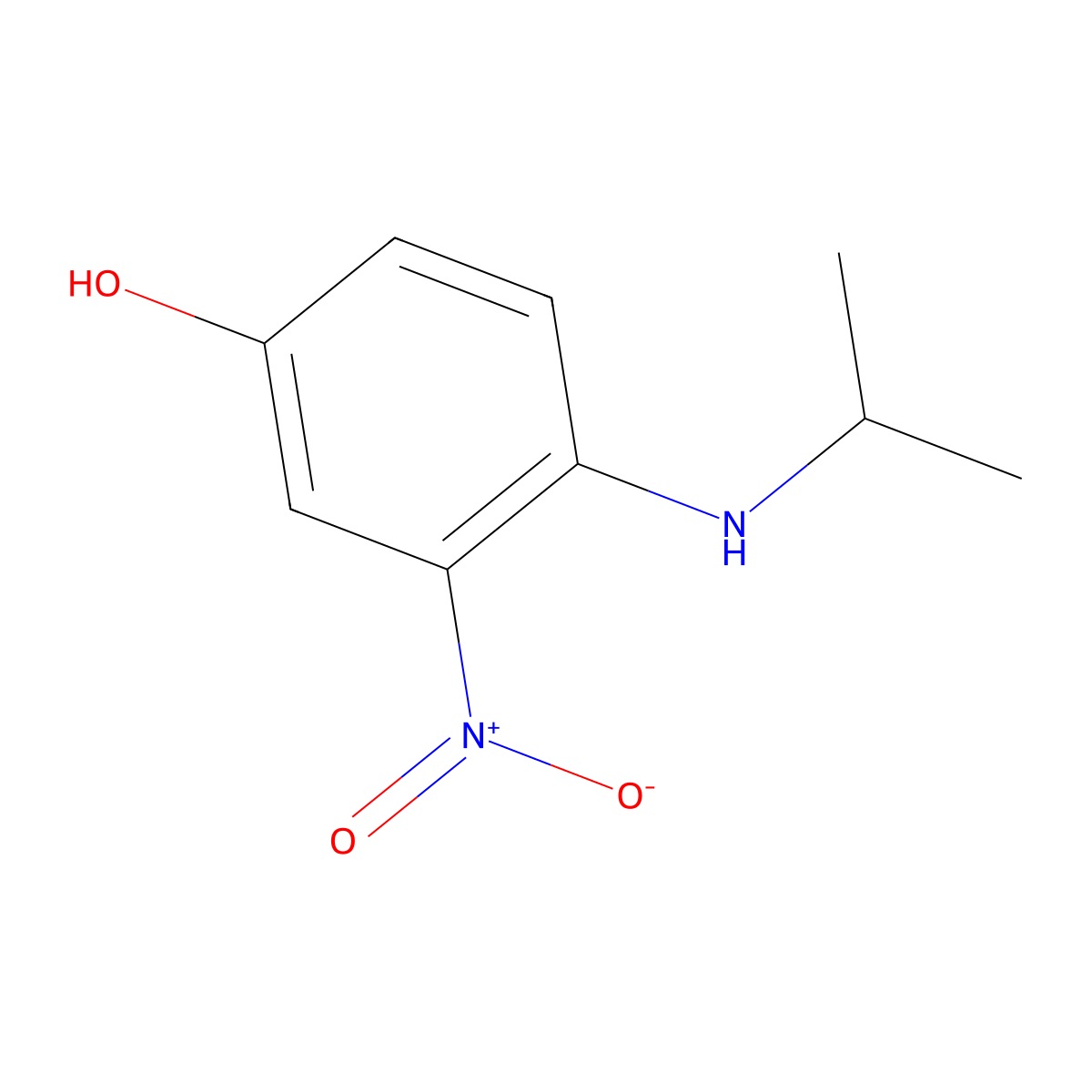 3-Nitro-4-[(propan-2-yl)amino]phenol molecular structure, CAS 1157894-00-2