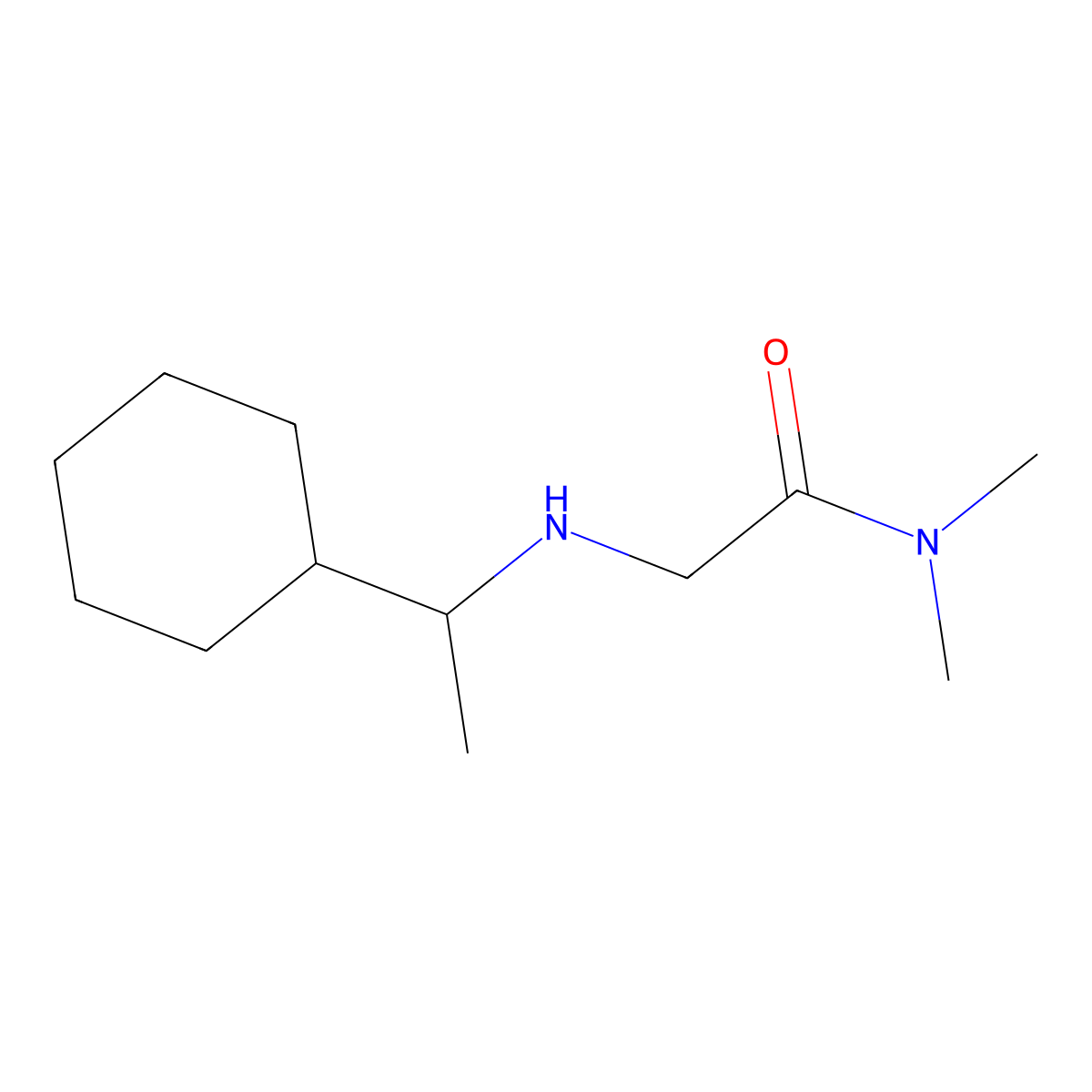 2-((1-Cyclohexylethyl)amino)-N,N-dimethylacetamide molecular structure, CAS 1157911-14-2