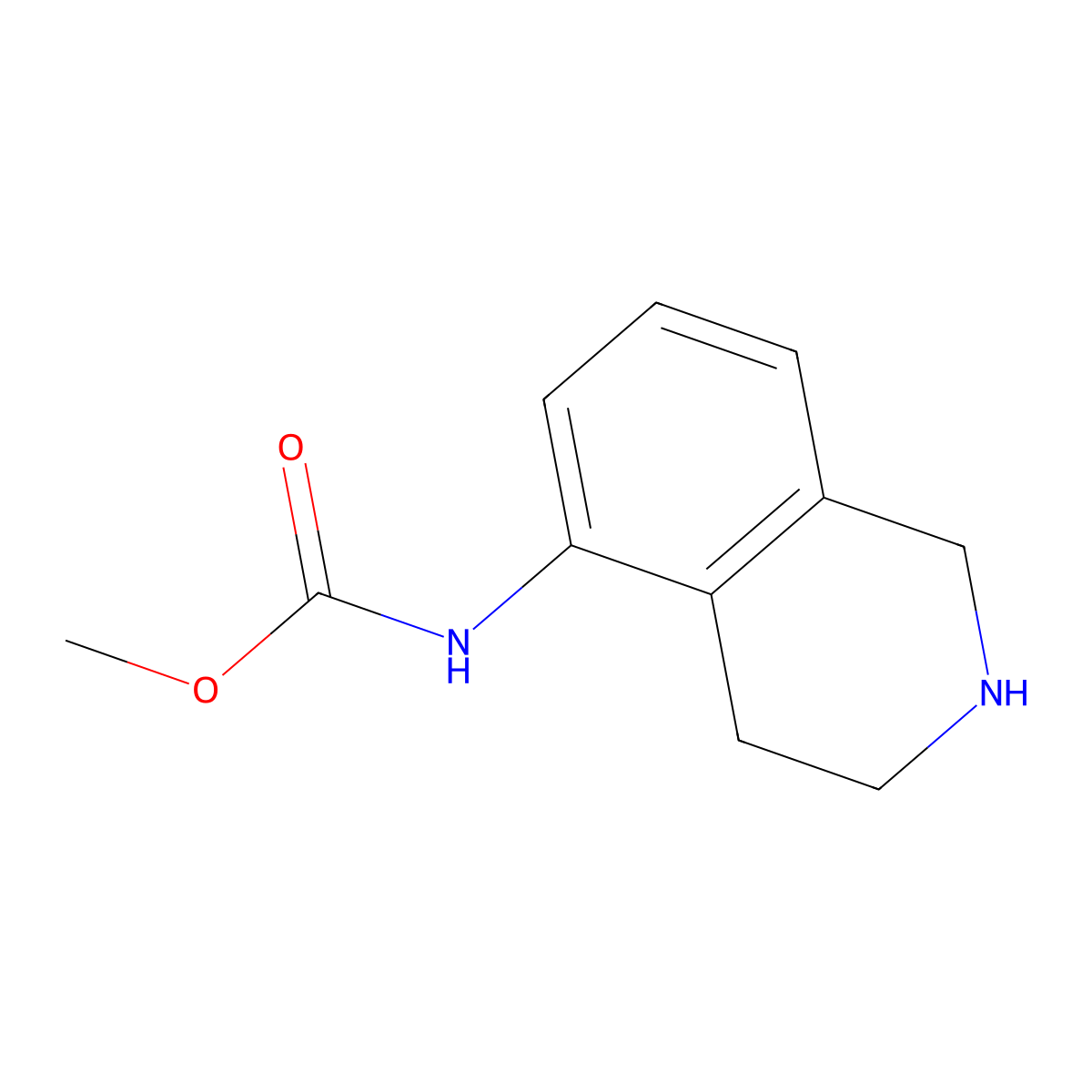 methyl N-(1,2,3,4-tetrahydroisoquinolin-5-yl)carbamate molecular structure, CAS 1157922-06-9