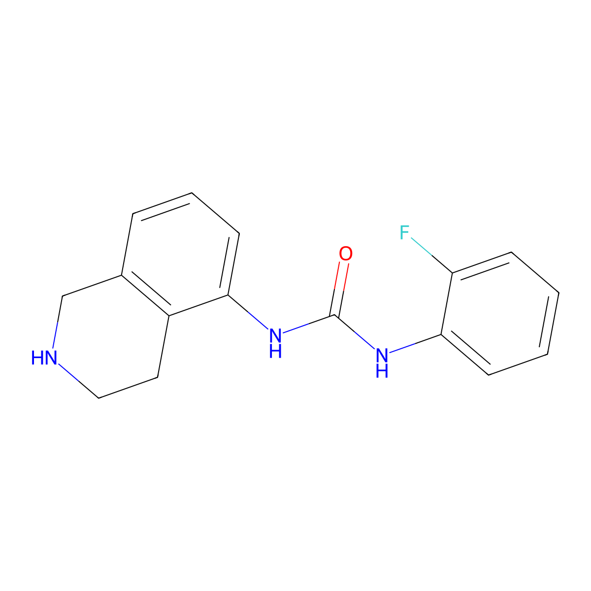 3-(2-Fluorophenyl)-1-(1,2,3,4-tetrahydroisoquinolin-5-yl)urea molecular structure, CAS 1157922-38-7