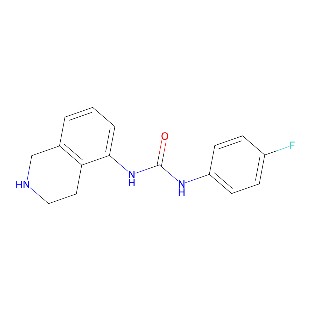 3-(4-Fluorophenyl)-1-(1,2,3,4-tetrahydroisoquinolin-5-yl)urea molecular structure, CAS 1157922-50-3