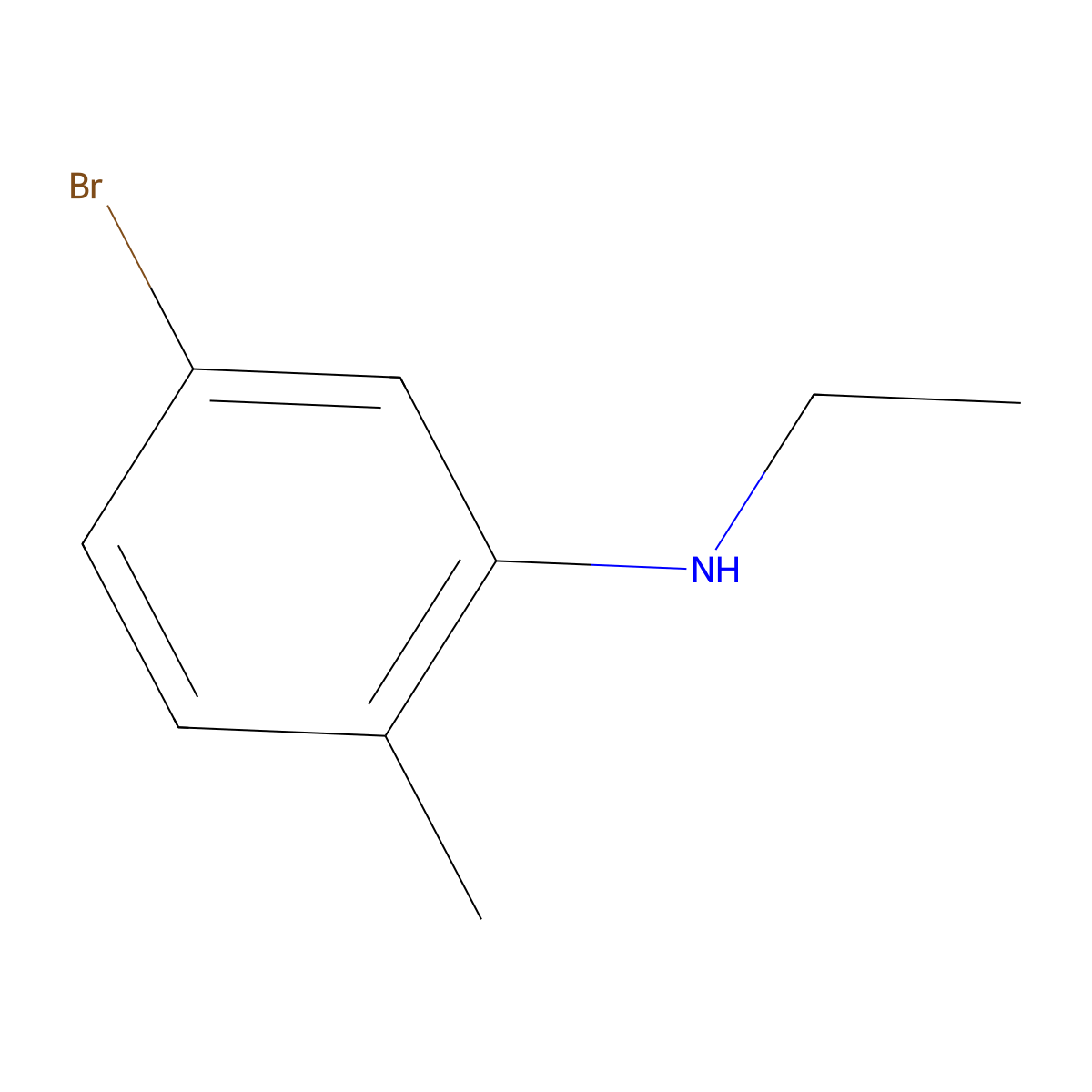 5-bromo-N-ethyl-2-methylaniline molecular structure, CAS 1157928-89-6