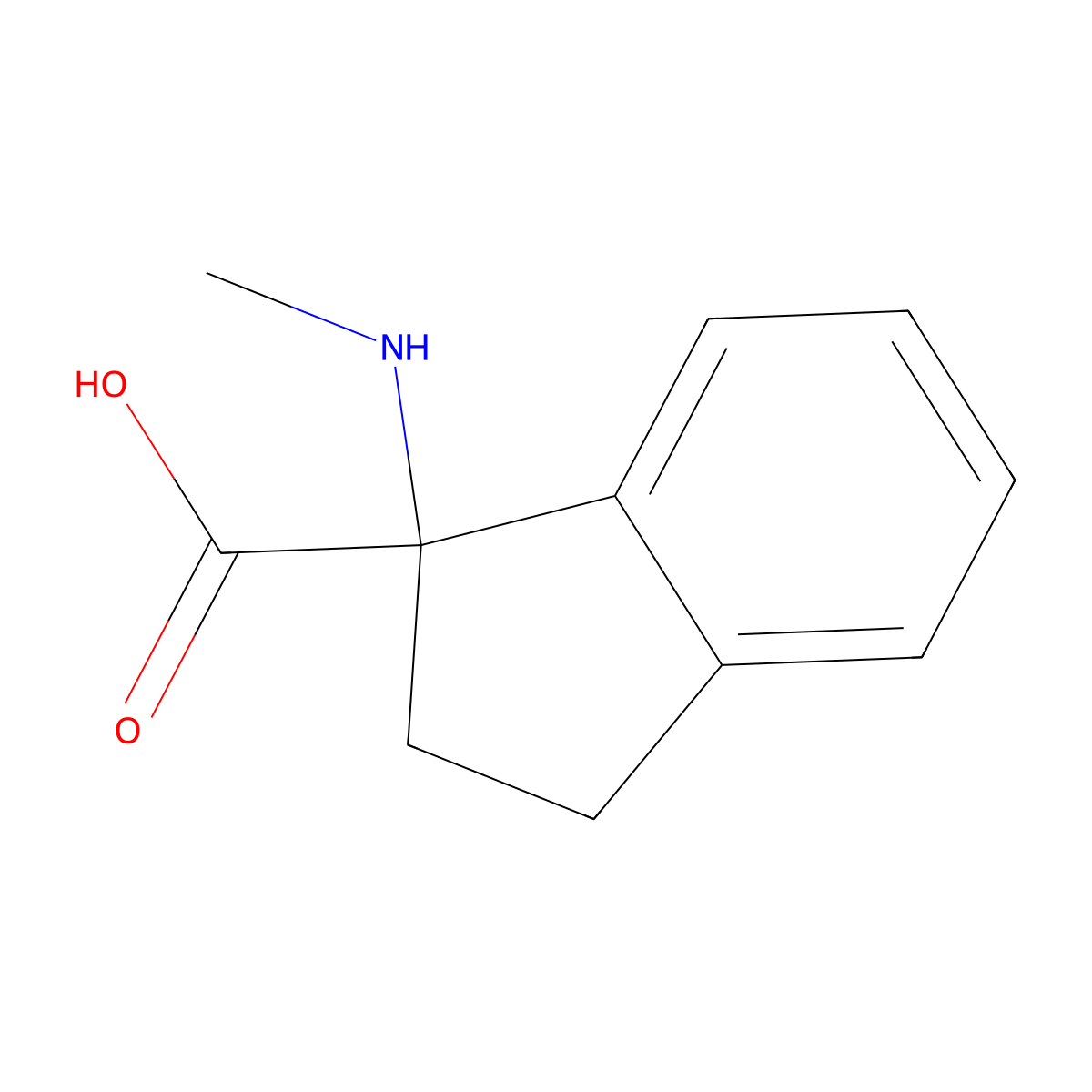 1-(methylamino)-2,3-dihydro-1H-indene-1-carboxylic acid molecular structure, CAS 1157935-94-8