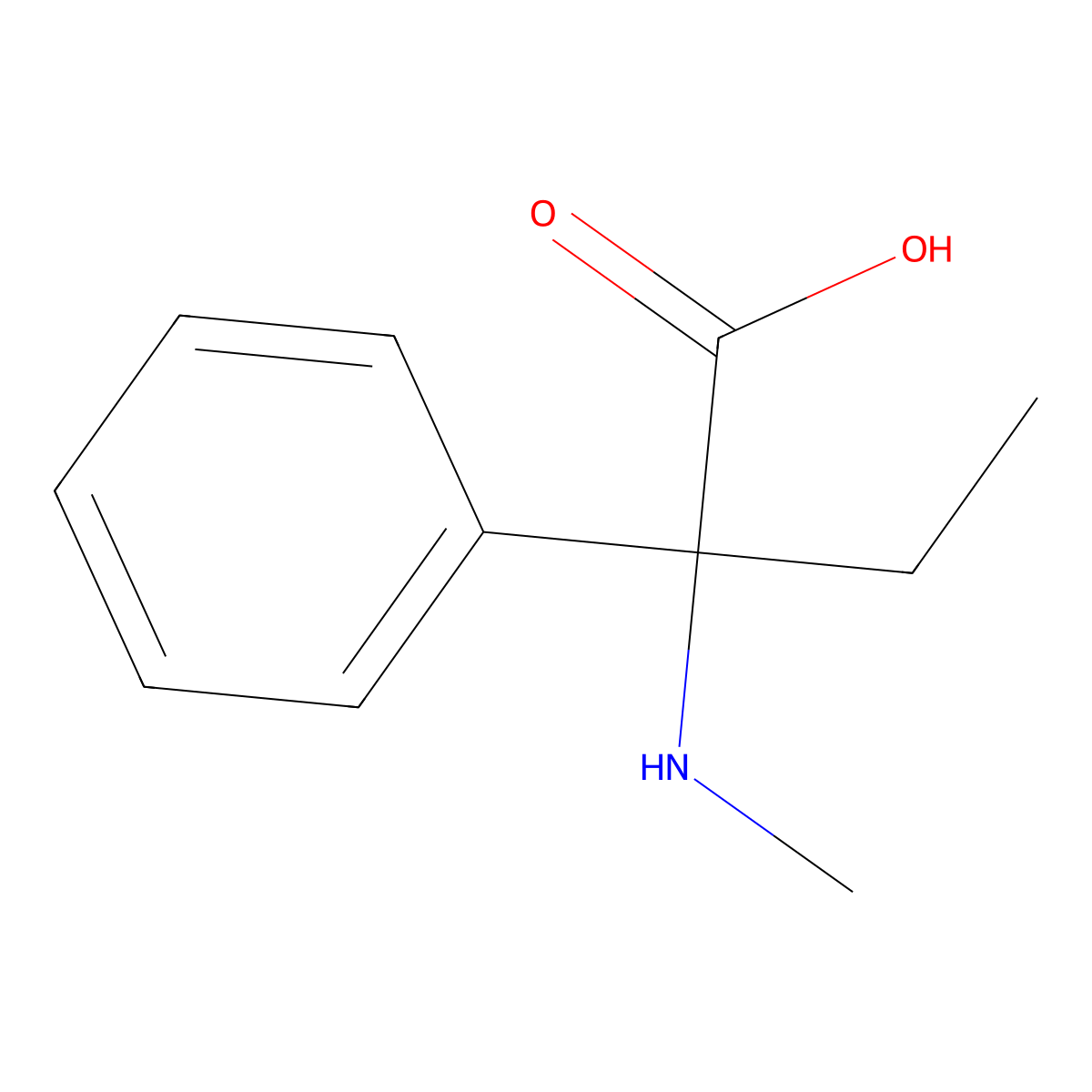 2-(Methylamino)-2-phenylbutanoicacid molecular structure, CAS 1157936-50-9