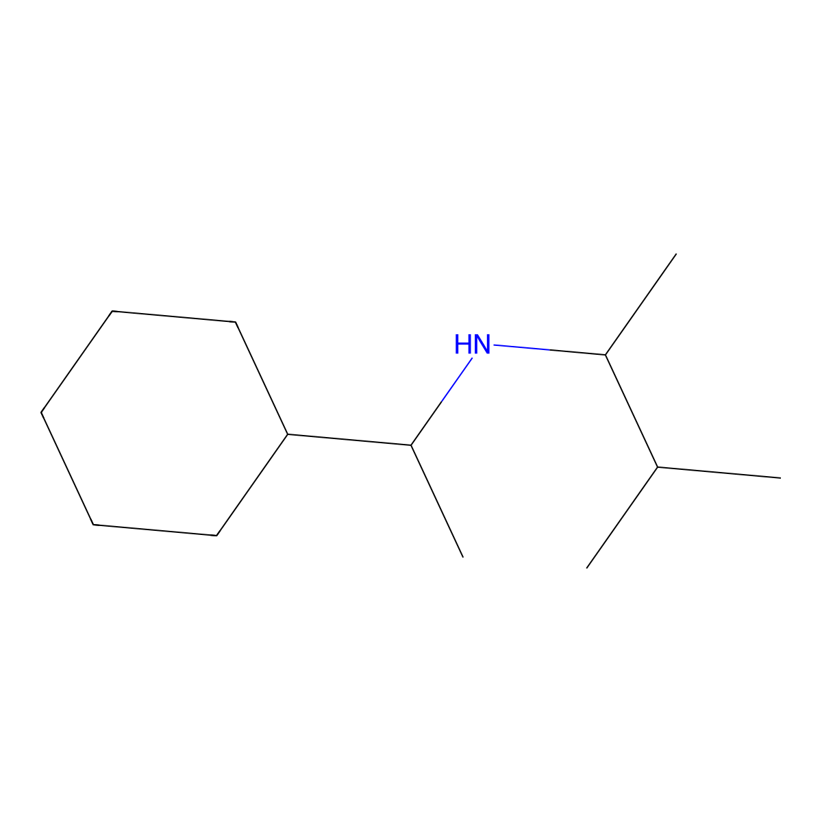 (1-Cyclohexylethyl)(3-methylbutan-2-yl)amine molecular structure, CAS 1157948-65-6