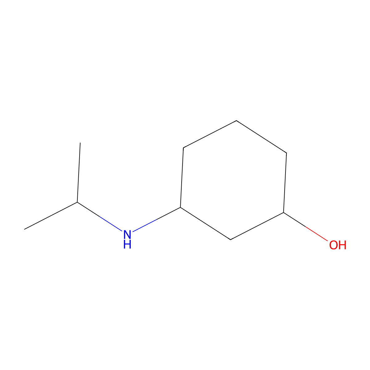 3-(Isopropylamino)cyclohexan-1-ol molecular structure, CAS 1157949-84-2
