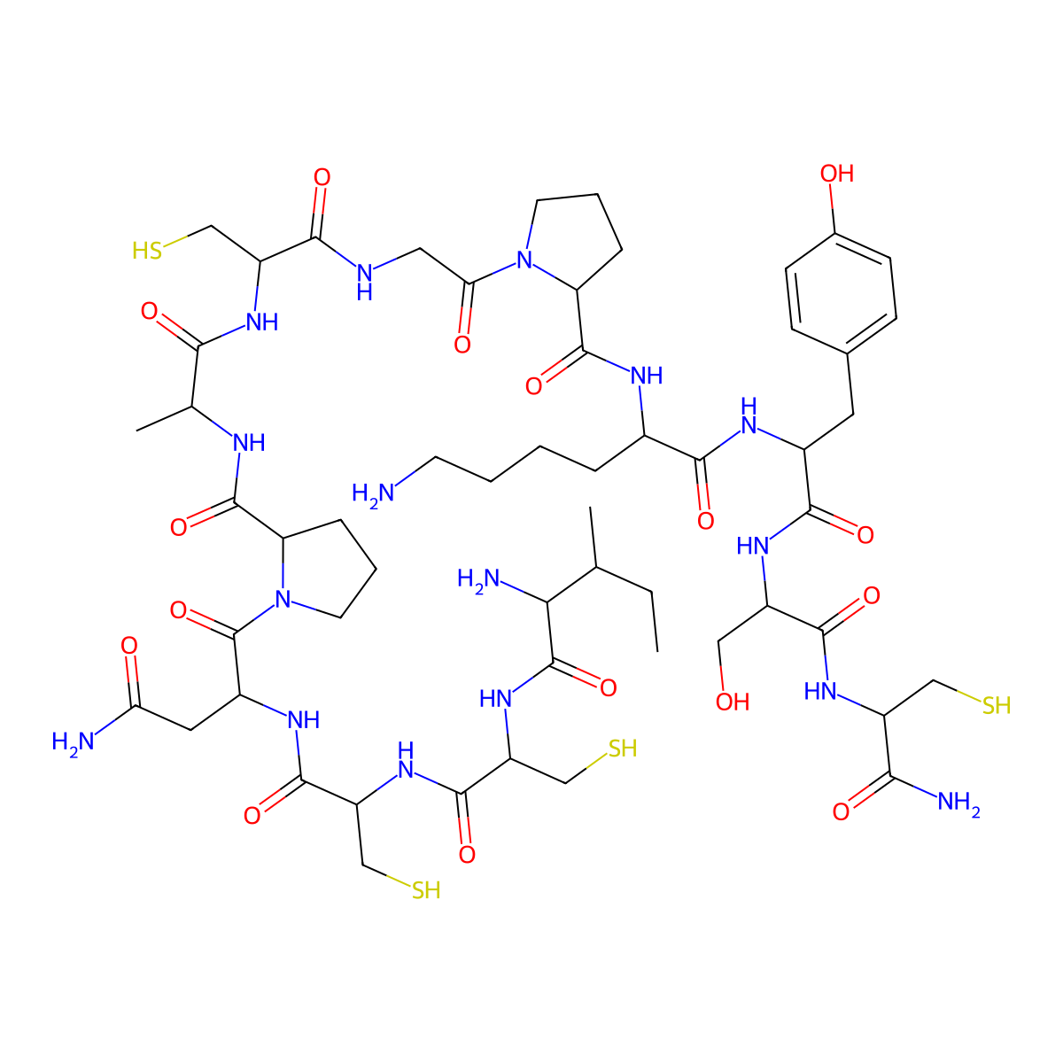 Conotoxin SI molecular structure, CAS 115797-06-3