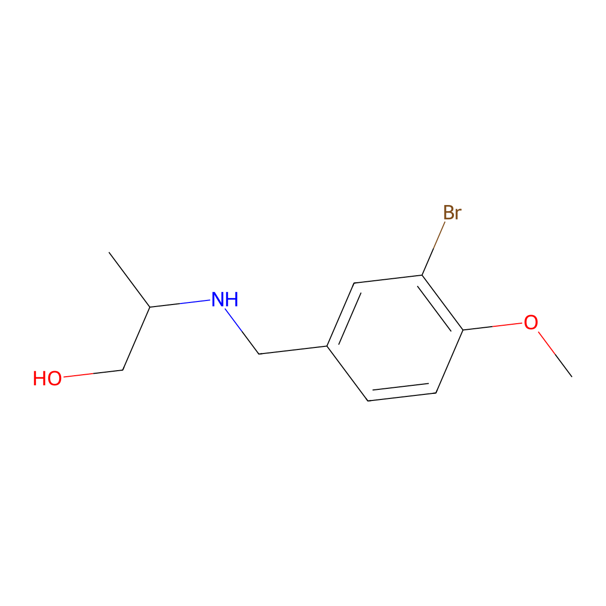 2-{[(3-Bromo-4-methoxyphenyl)methyl]amino}propan-1-ol molecular structure, CAS 1157971-63-5