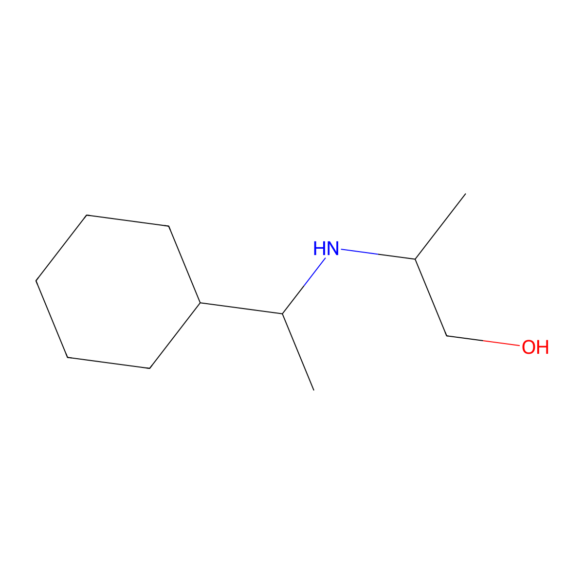 2-[(1-Cyclohexylethyl)amino]propan-1-ol molecular structure, CAS 1157972-15-0