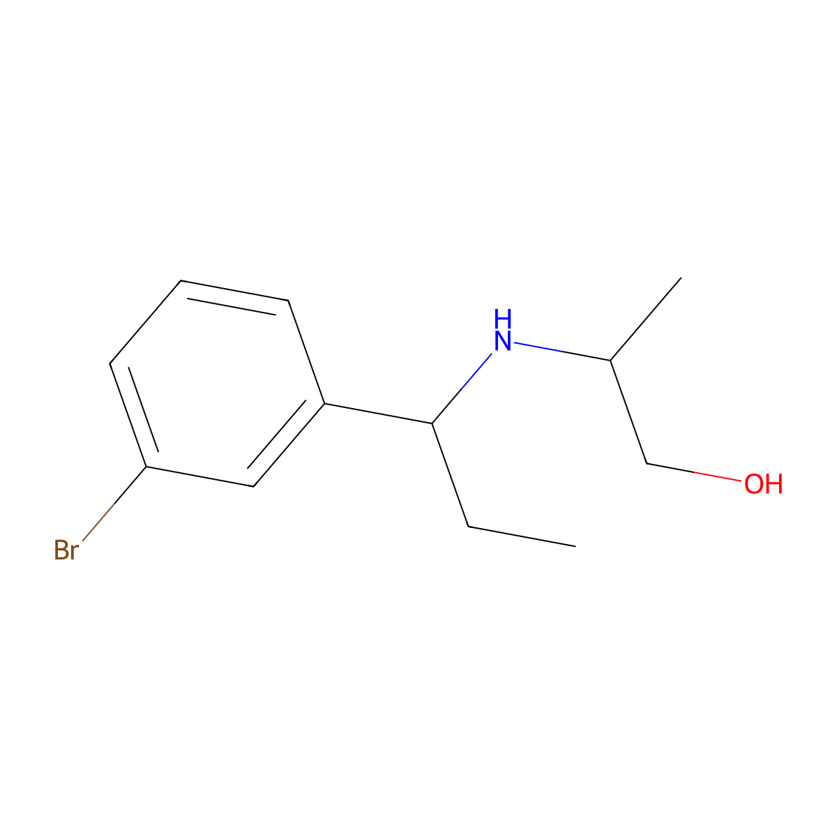 2-{[1-(3-Bromophenyl)propyl]amino}propan-1-ol molecular structure, CAS 1157972-71-8