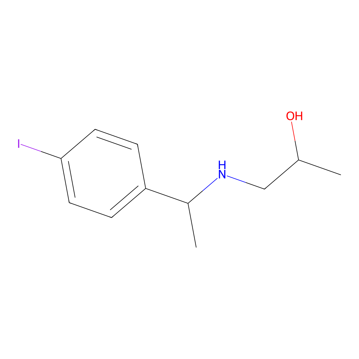1-{[1-(4-Iodophenyl)ethyl]amino}propan-2-ol molecular structure, CAS 1157978-25-0