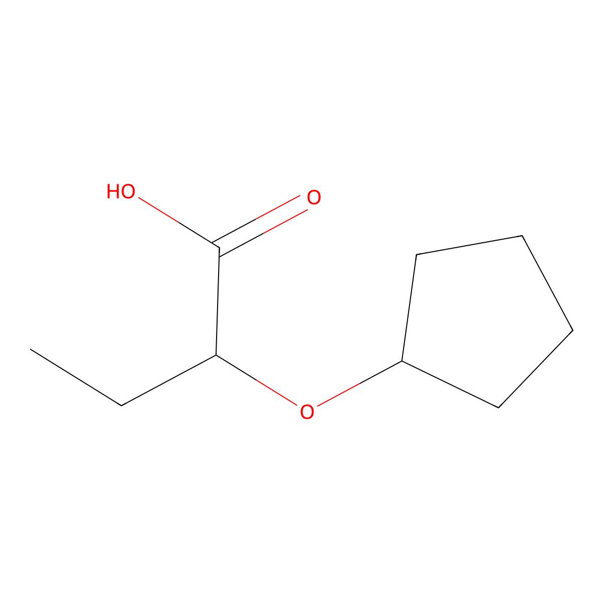 2-(Cyclopentyloxy)butanoic acid molecular structure, CAS 1157982-27-8