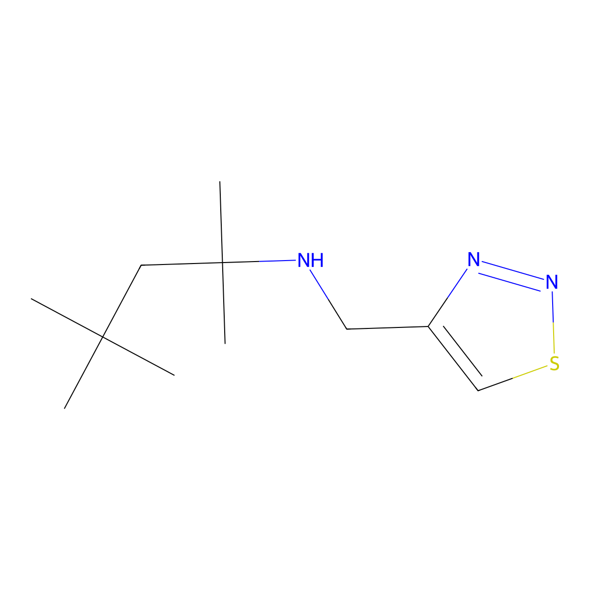 [(1,2,3-Thiadiazol-4-yl)methyl](2,4,4-trimethylpentan-2-yl)amine molecular structure, CAS 1157983-38-4