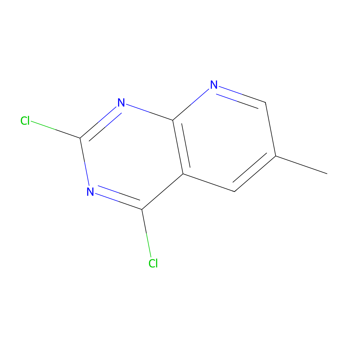 2,4-Dichloro-6-methyl-pyrido[2,3-d]pyrimidine molecular structure, CAS 115799-99-0