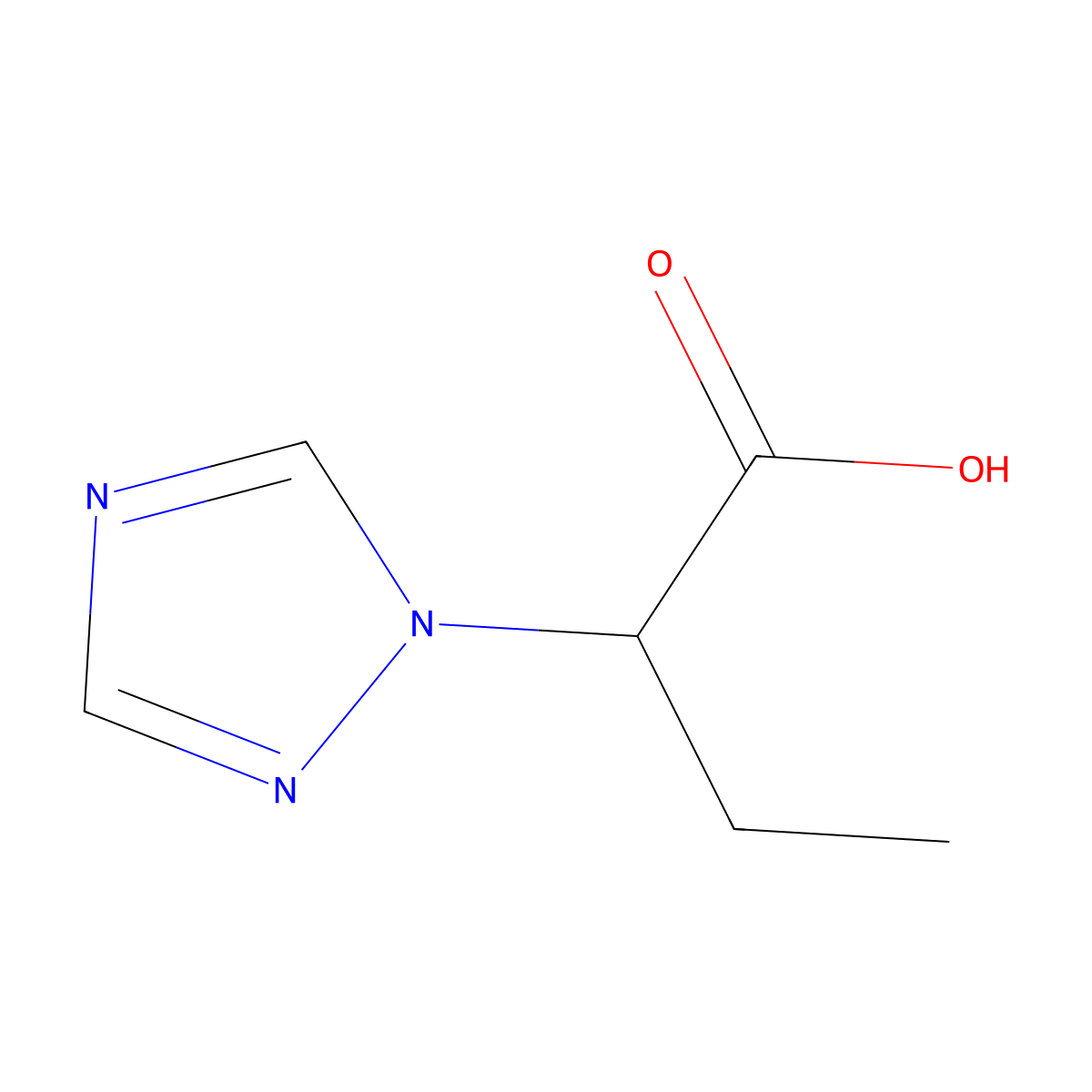 2-(1H-1,2,4-triazol-1-yl)butanoic acid molecular structure, CAS 1157990-31-2