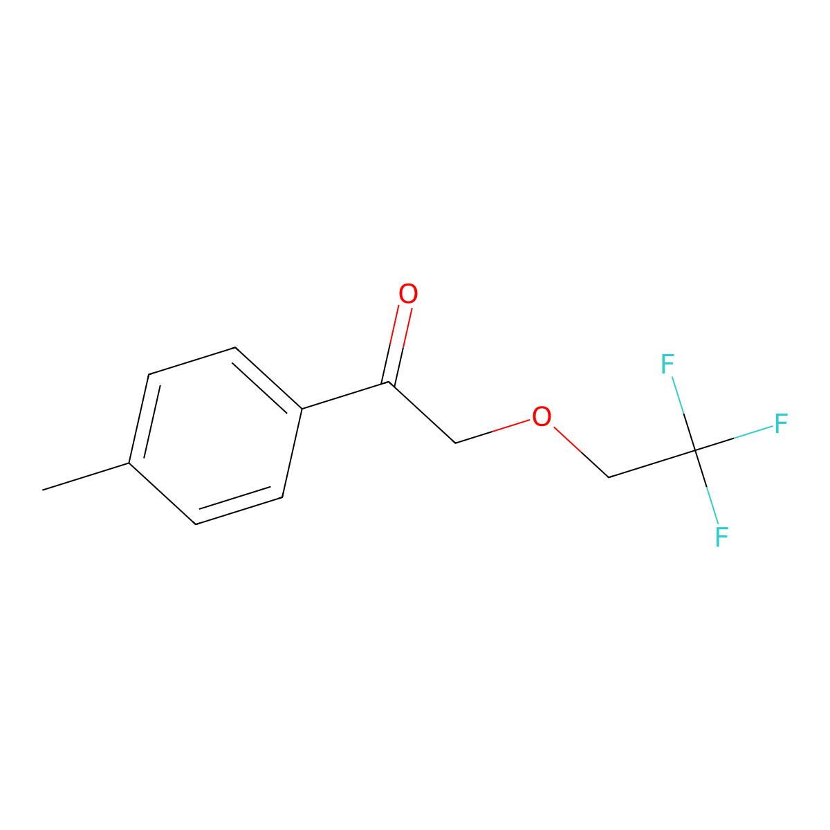 1-(4-Methylphenyl)-2-(2,2,2-trifluoroethoxy)ethan-1-one molecular structure, CAS 1157999-30-8