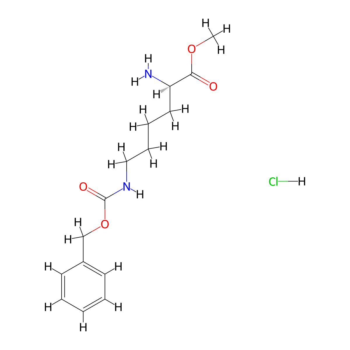 H-D-Lys(Z)-OMe HCl molecular structure, CAS 1158-35-6