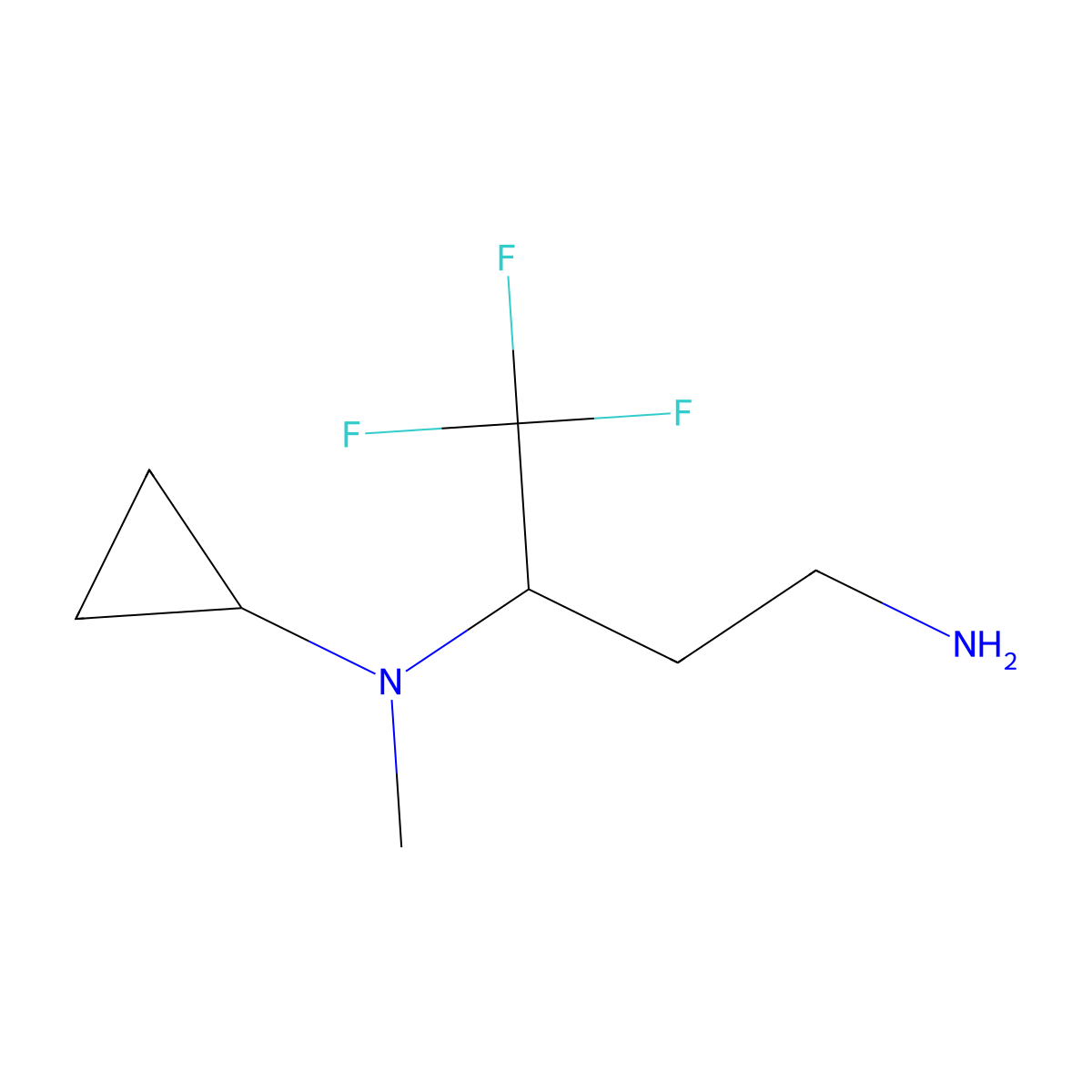 N-(4-amino-1,1,1-trifluorobutan-2-yl)-N-methylcyclopropanamine molecular structure, CAS 1158006-13-3