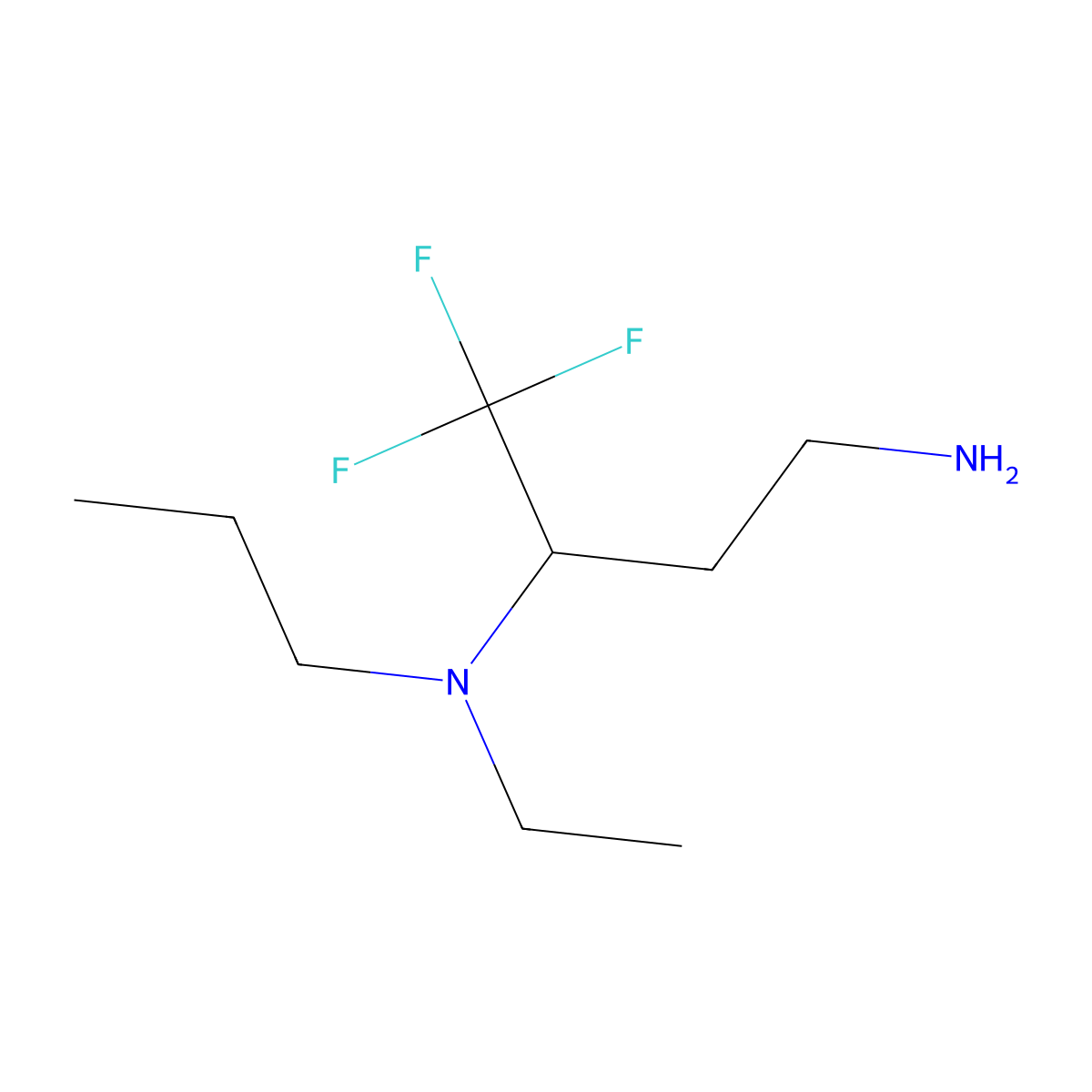 (4-Amino-1,1,1-trifluorobutan-2-yl)(ethyl)propylamine molecular structure, CAS 1158006-26-8