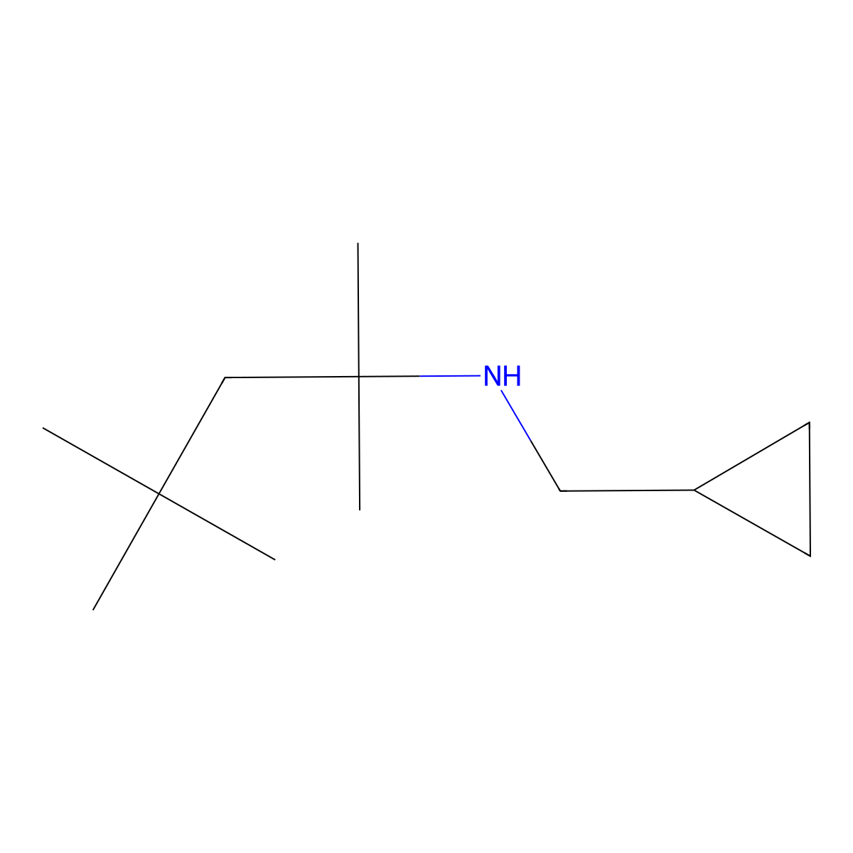 (Cyclopropylmethyl)(2,4,4-trimethylpentan-2-yl)amine molecular structure, CAS 1158011-81-4