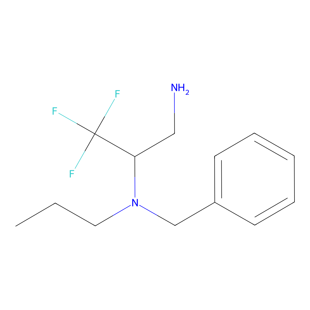 (3-Amino-1,1,1-trifluoropropan-2-yl)(benzyl)propylamine molecular structure, CAS 1158017-93-6
