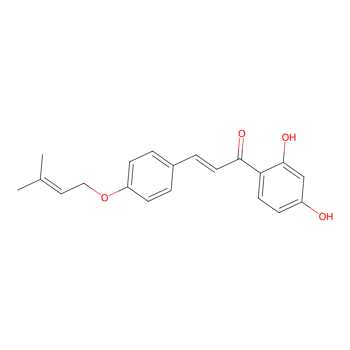 2',4'-Dihydroxy-4-prenyloxychalcone molecular structure, CAS 1158019-66-9