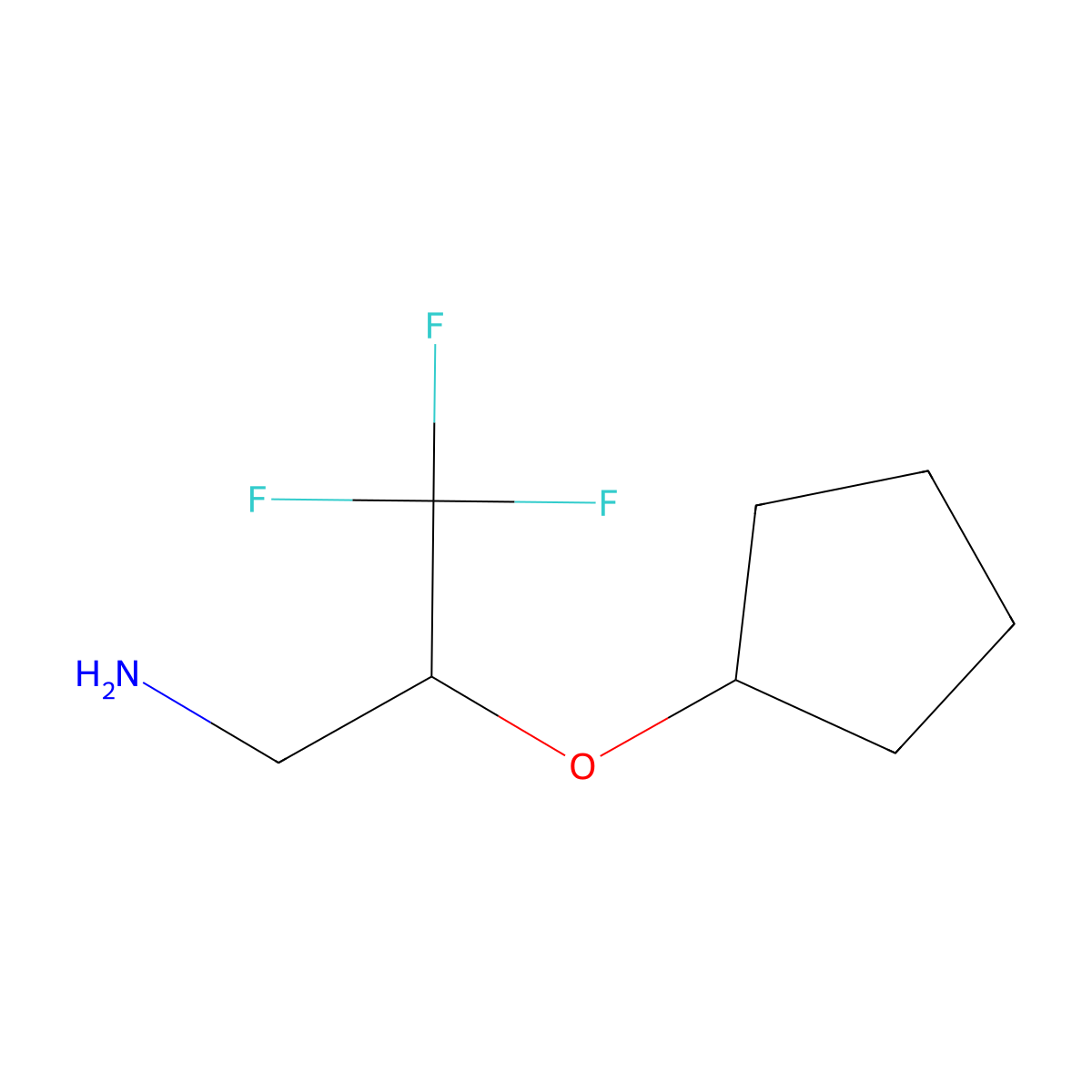 [(3-Amino-1,1,1-trifluoropropan-2-yl)oxy]cyclopentane molecular structure, CAS 1158020-65-5