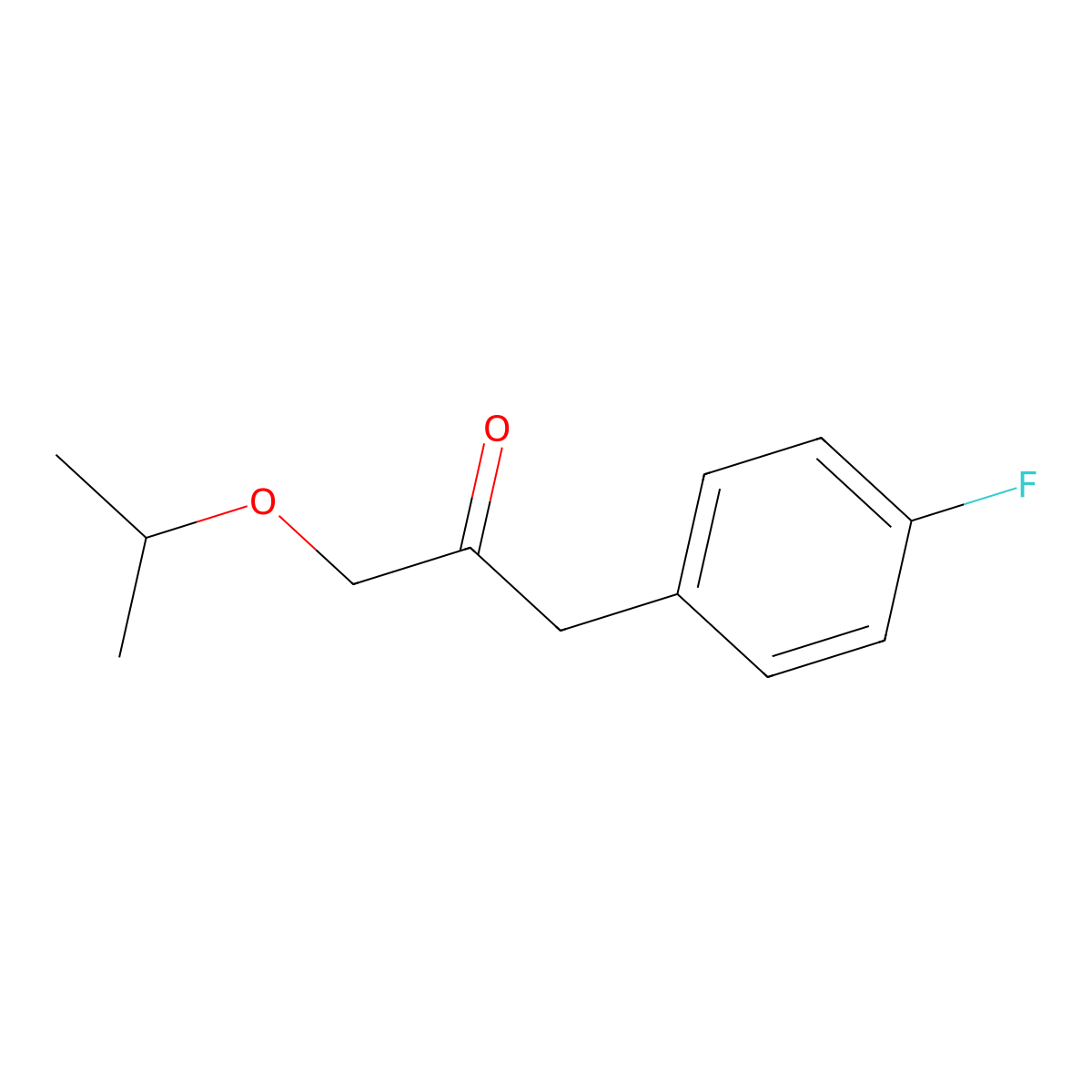 1-(4-Fluorophenyl)-3-(propan-2-yloxy)propan-2-one molecular structure, CAS 1158037-45-6