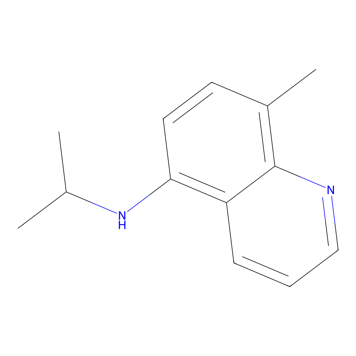 8-methyl-N-(propan-2-yl)quinolin-5-amine molecular structure, CAS 1158040-82-4