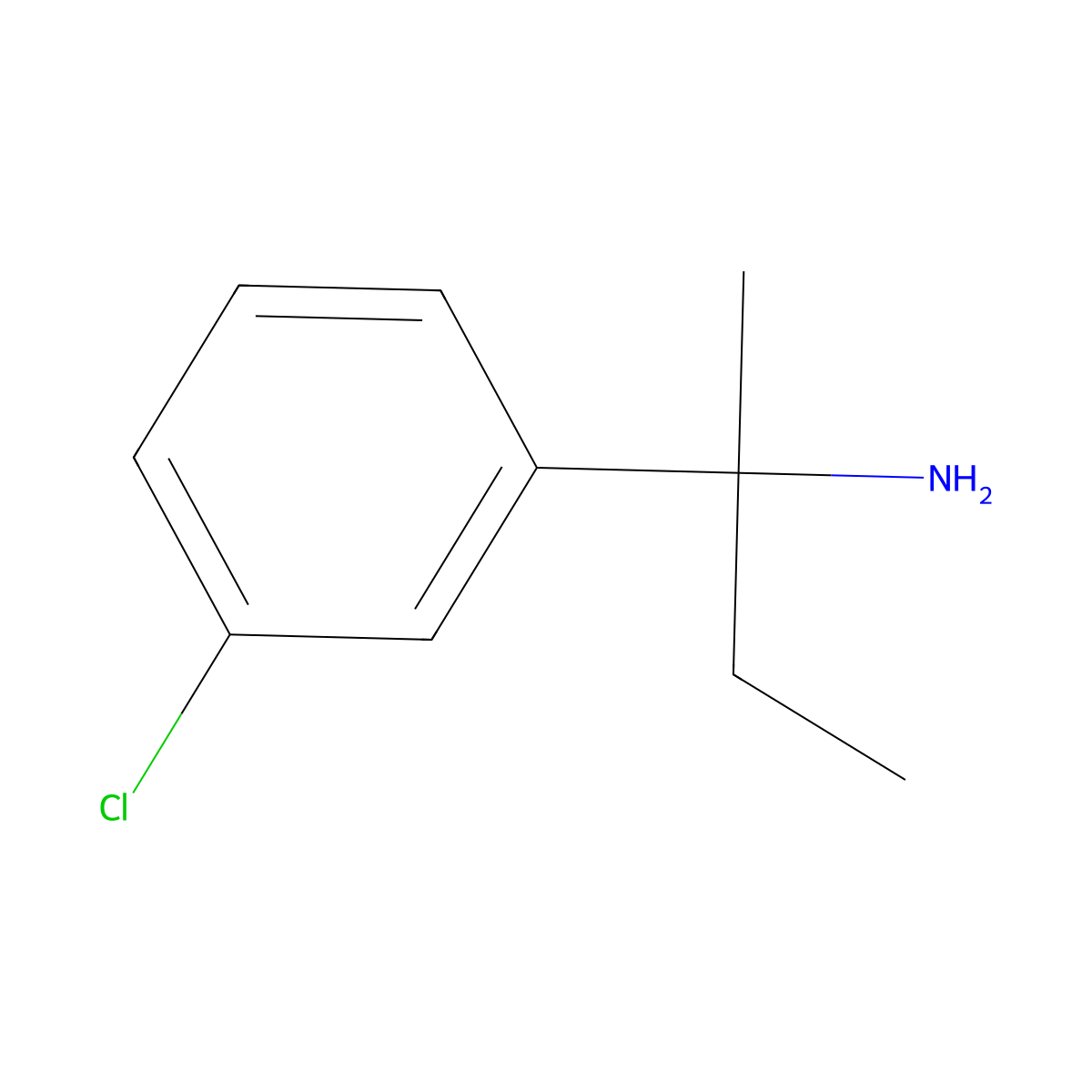 2-(3-Chlorophenyl)butan-2-amine HCl molecular structure, CAS 1158041-87-2